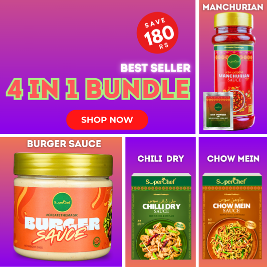 4-in-1 Bundle – Chinese Sauces & Burger Sauce (Spread) - Flavour Explosion!