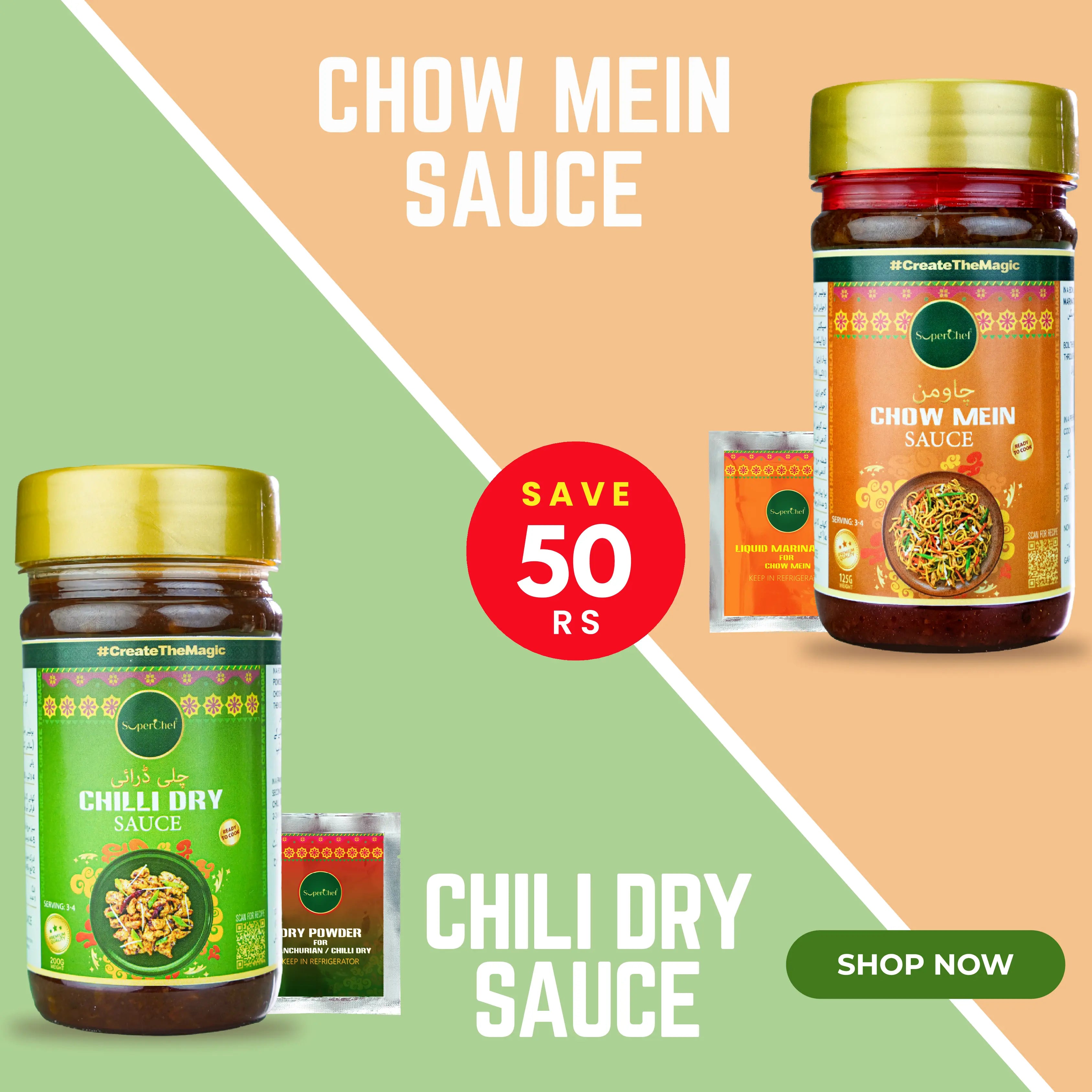 Chinese Feast Duo (Bundle) - Chow Mein & Chili Dry