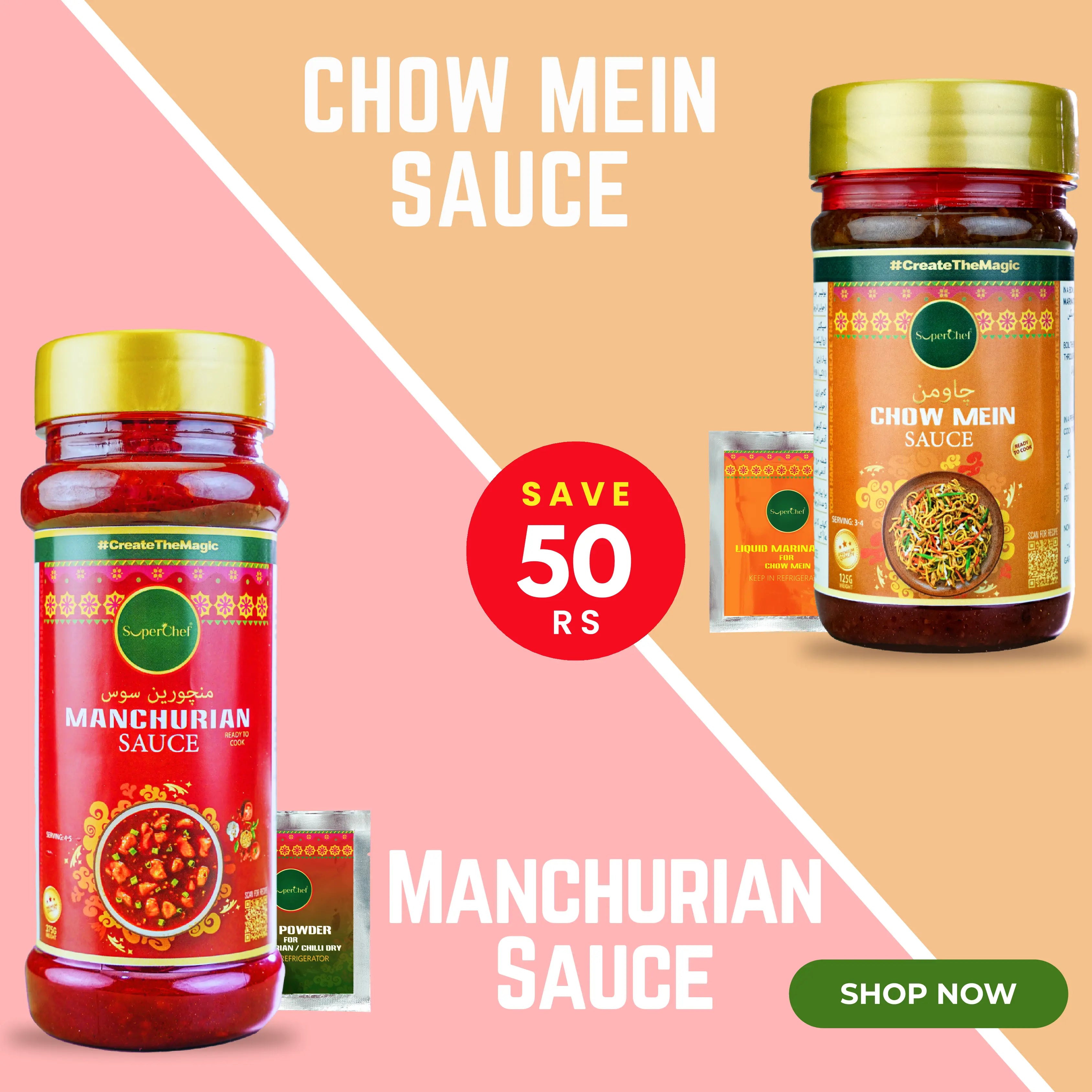Chinese Feast Duo (Bundle) - Chow mein & Manchurian